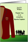 Thank You Sports Captain Student Leadership Team Custom card