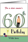 60th Birthday Custom for Female Relation Lady in Front of Numeral 0 card