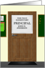 Congratulations Elementary School Principal Custom Door Glass Pane card