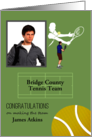 Making the Tennis Team Custom Photo Name Team Male Player to Serve card