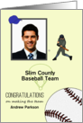 Making the Baseball Team Custom Photo Name Team Player Batting card