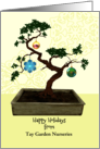 Happy Holidays Garden Nursery to Customers Bonsai and Ornaments card