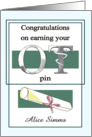 Earning OT Pin Symbol of Snake on Rod and Certificate Custom card