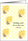 Niece Birthday, Yellow Dahlia and Butterfly on Yellow Checks Custom card