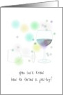 Thank You for a Great Party Colored Dots Round Wine Glasses card
