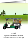 Lady New Job Beverage Cart Attendant Golf Course Custom card