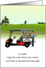 Man New Job Beverage Cart Attendant Golf Course Custom card