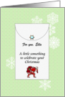 Christmas Money Gift Santa with Toy Sack on Digital Rendered Envelope card