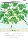 Encouragement During Social Distancing View of Tree Canopy card