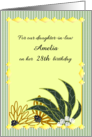 Daughter-in-Law Birthday Abstract Florals Custom Name Age card