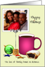 Love of Family Photo Clip Holder Hot Chocolate Mince Pie Photocard card