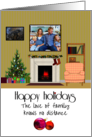 Love of Family Living Room Fireplace Christmas Photocard card
