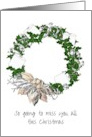 Christmas Wreath Decorated with Toilet Tissue Love of Friends card