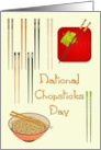 National Chopsticks Day Elaborately Designed Chopsticks card