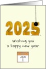 New Year Wrecking Ball On 2025 card