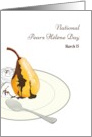 National Pears Helene Day With Ice Cream and Chocolate Sauce card