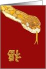 Chinese New Year of the Snake Profile of a Snake card