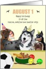 DOGust Birthday for All Shelter Adopted and Rescue Dogs card