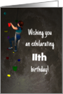 Custom Age Birthday for Young Girl Rock Climbing card