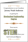 Grandson Gaining Mechanical Engineering Degree Custom Name card