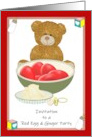 Red Egg Ginger Party Invitation Celebrating Baby’s 1 Month Birthday card