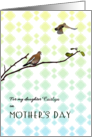 Mother’s Day for Daughter White Winged Doves Custom card