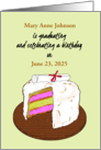 Birthday on Graduation Day Sugar Certificate on Cake Custom Name Date card