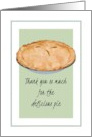 Thank You for the Delicious Home Made Pie card