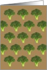 Humorous Encouragement for Dieting Heads of Broccoli in Rows card
