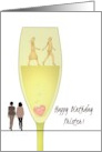 Birthday for Frister Friends Like Sisters Profile on Champagne Surface card