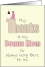 Mother’s Day Thanks Bonus Mom from Daughter Sitting Chatting Together card