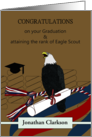 High School Graduation Attaining Eagle Scout Rank Eagle Cord Cap card