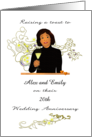 Raising a Toast to Friends’ Wedding Anniversary Custom Name and Year card
