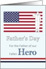 Father’s Day Father of Fallen Soldier Son American Flag Soldier Saluting card