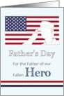 Father’s Day Father of Fallen Soldier Daughter American Flag Soldier Saluting card
