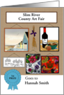 Prize Winning Art at County Fair Custom Congratulations card