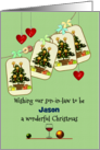 Christmas Son in Law To Be Ornaments and Decorations card