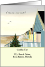 Beach Themed Christmas Move to New Home in Beach Area card