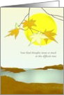 Thank You for Your Sympathy Maple Leaves on Branches Coastline card
