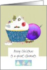 Christmas for Classmate Holiday Decorations on Cupcake card