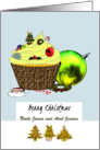 Christmas Custom Relation Aunt Uncle Holiday Decorations on Cupcake card