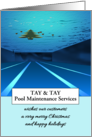 Pool Maintenance Cleaning Service to Customers Floats on Water card