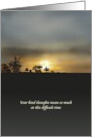 Thank You for Your Sympathy Trees Silhouetted Against Setting Sun card