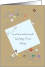 International Safety Pin Day Colorful Safety Pins card