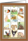 Chinese New Year 2025 Twelve Zodiac Animals card