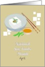 National Soy Foods Month Tofu Tea and Soya Beans card