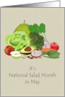 National Salad Month Selection of Vegetables Fruits Nuts card