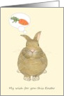 Bunny with Carrot Wishes for Easter card