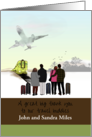 Thank You to Middle Age Couple Travel Buddies Plane Train card