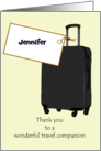 Thank You to Travel Companion Single Suitcase Custom card